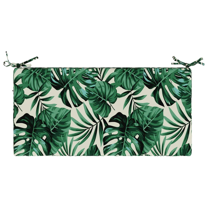 Bench Cushions SOEST 2 pcs 100% Polyester Leaf Pattern
