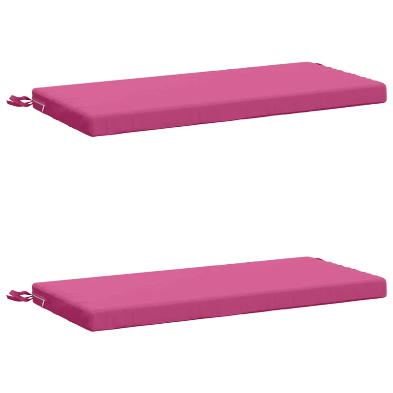 Bench Cushions SOEST 2 pcs 100% Polyester Pink 60 x 40 x 5 cm