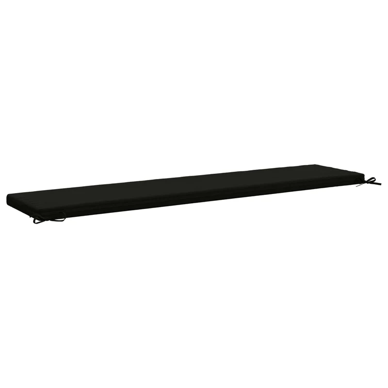 Bench Cushions SOEST 2 pcs 100% Polyester Black 180 x 40 x 5 cm