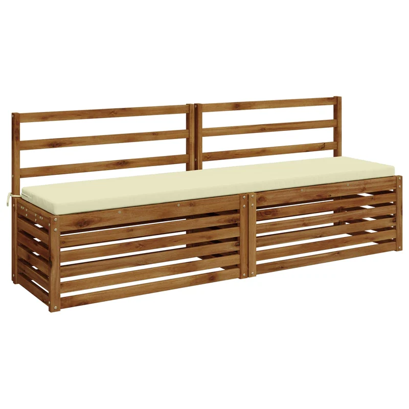 Bench Cushions SOEST 2 pcs 100% Polyester Cream 180 x 40 x 5 cm