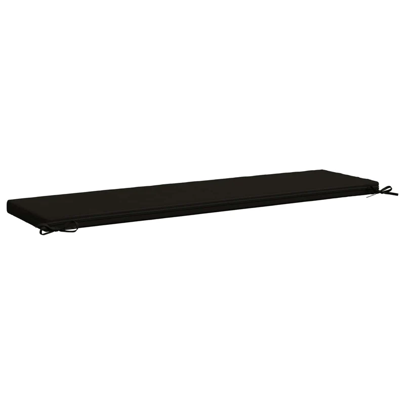 Bench Cushions SOEST 2 pcs 100% Polyester Black 150 x 40 x 5 cm