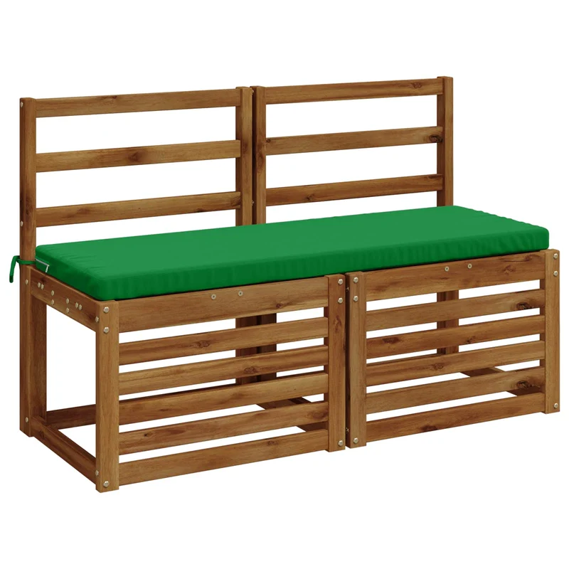 Bench Cushions SOEST 2 pcs 100% Polyester Green 100 x 40 x 5 cm