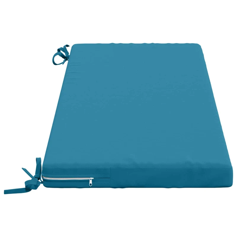 Bench Cushion SOEST 100% Polyester Light Blue 100 x 40 x 5 cm