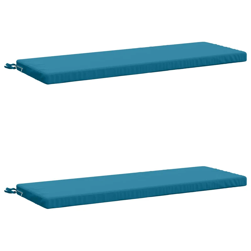 Bench Cushions SOEST 2 pcs 100% Polyester Light Blue