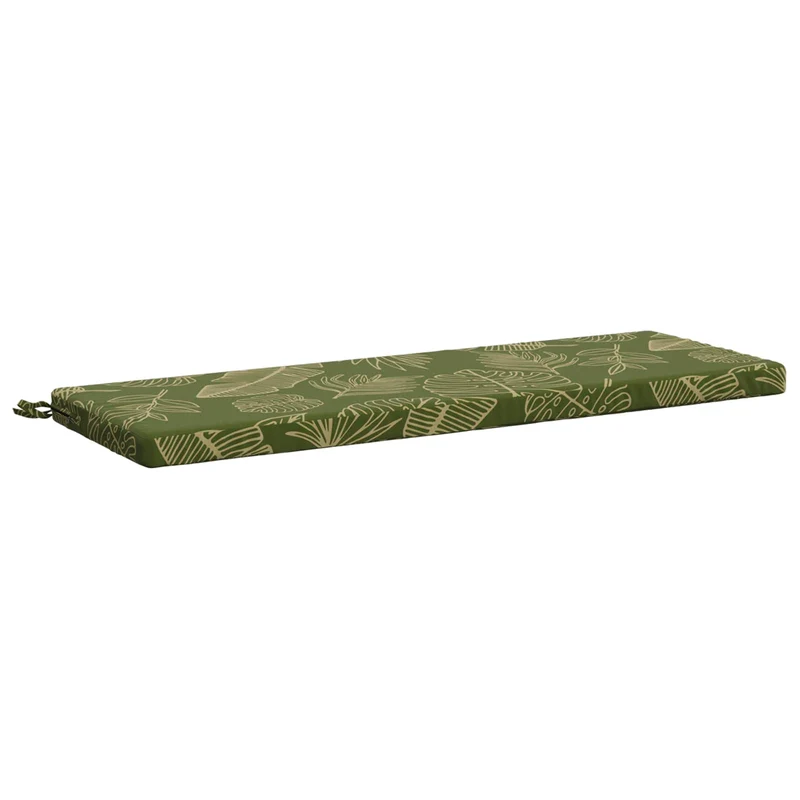 Bench Cushion SOEST 100% Polyester Leaf Design 100 x 40 x 5 cm