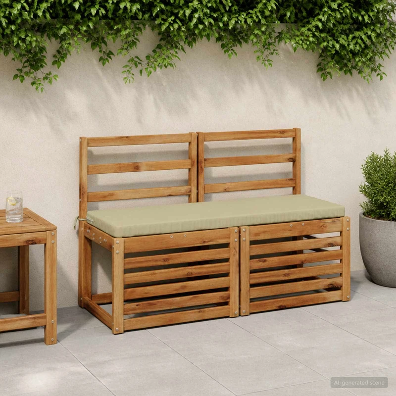 Bench Cushions SOEST 2 pcs 100% Polyester Light Green