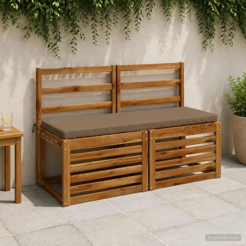 Bench Cushion SOEST 100% Polyester Taupe 120 x 40 x 5 cm
