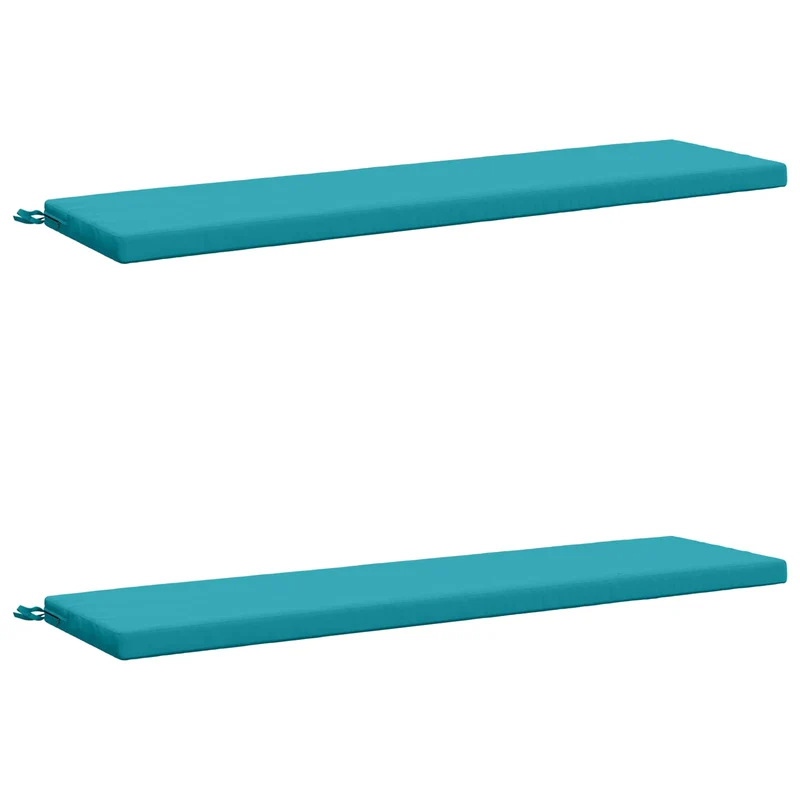 Bench Cushions SOEST 2 pcs 100% Polyester Turquoise