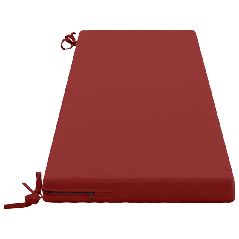 Bench Cushion SOEST 100% Polyester Wine Red 160 x 40 x 5 cm