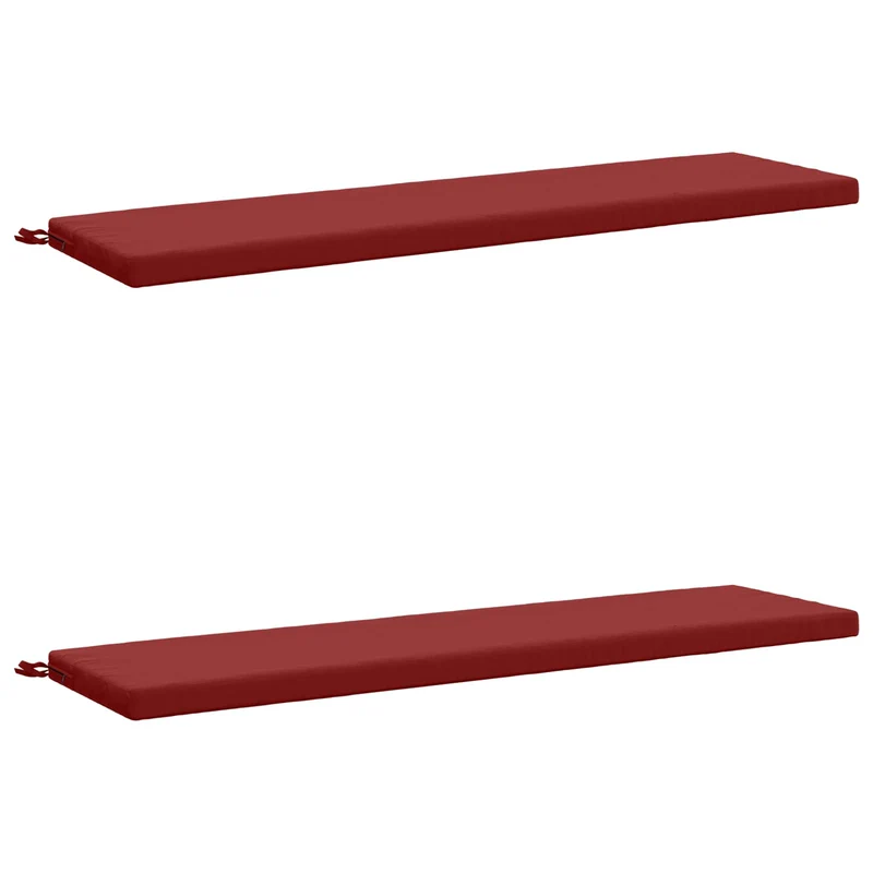 Bench Cushions SOEST 2 pcs 100% Polyester Wine Red
