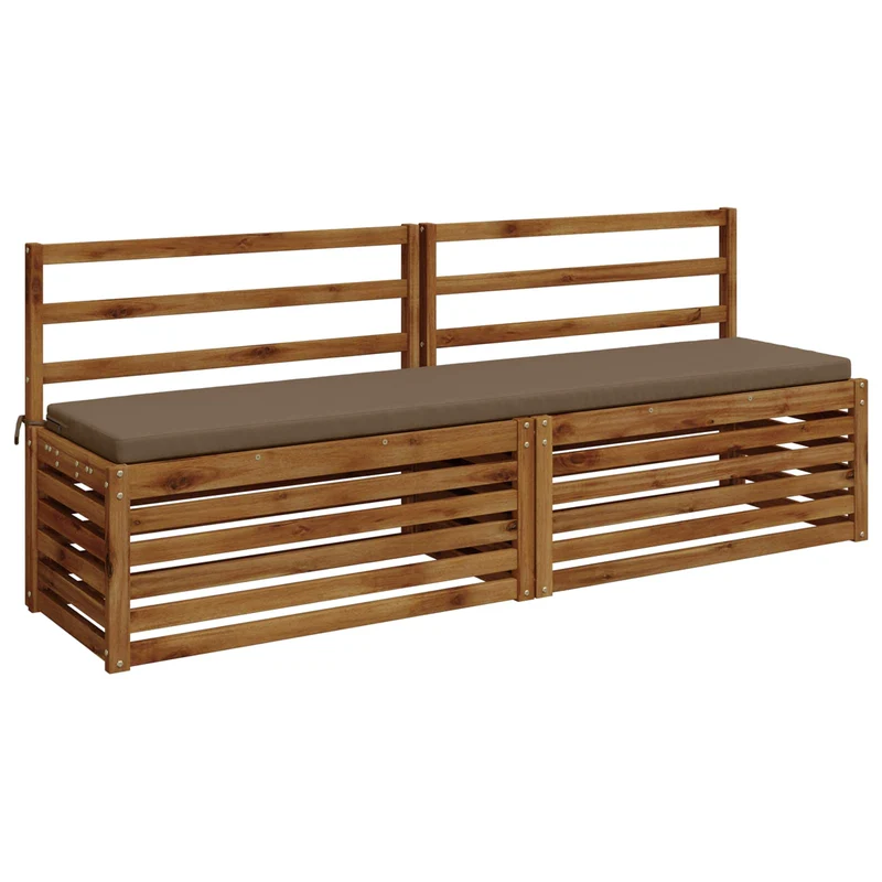Bench Cushions SOEST 2 pcs 100% Polyester Taupe 170 x 40 x 5 cm