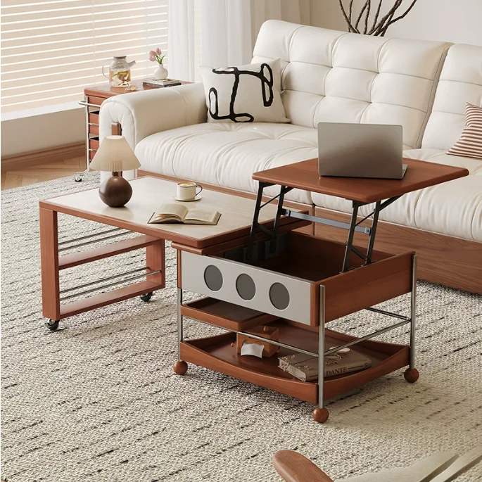 Table basse de bureau relevable et pivotante MUSE