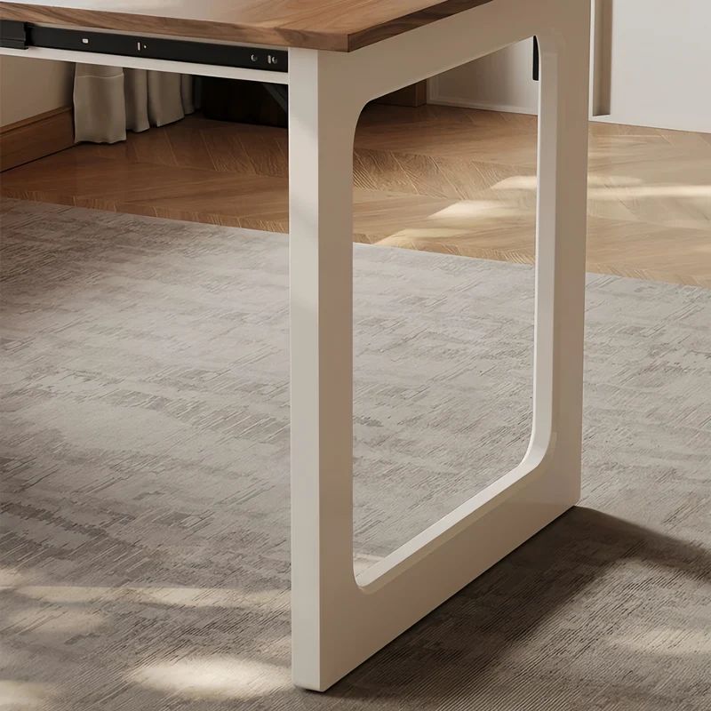 Table de salle à manger gain de place avec rangement dissimulé pour les chaises et tiroirs intégrés