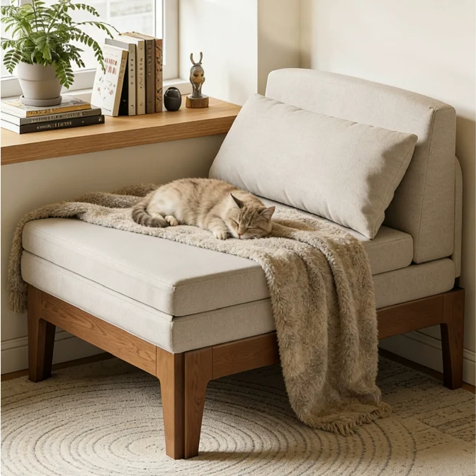 Lit de jour convertible futon en bois massif