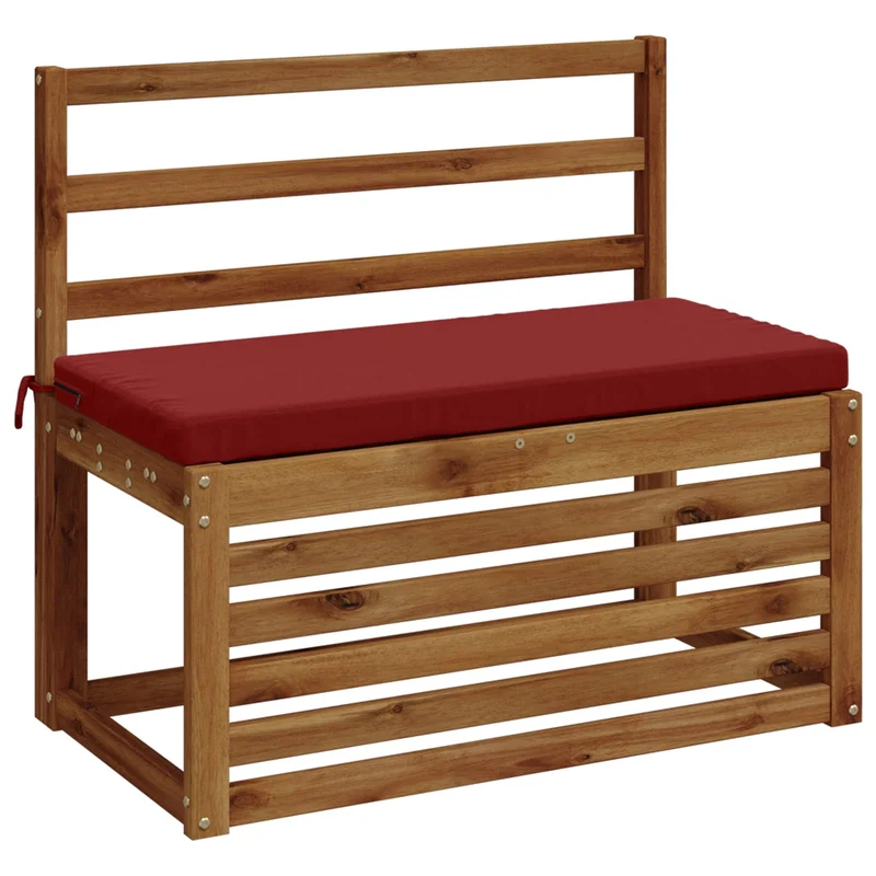 Bench Cushions SOEST 2 pcs 100% Polyester Wine Red