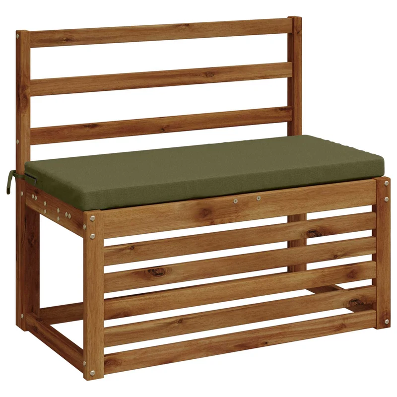 Bench Cushion SOEST 100% Polyester Olive Green 80 x 40 x 5 cm