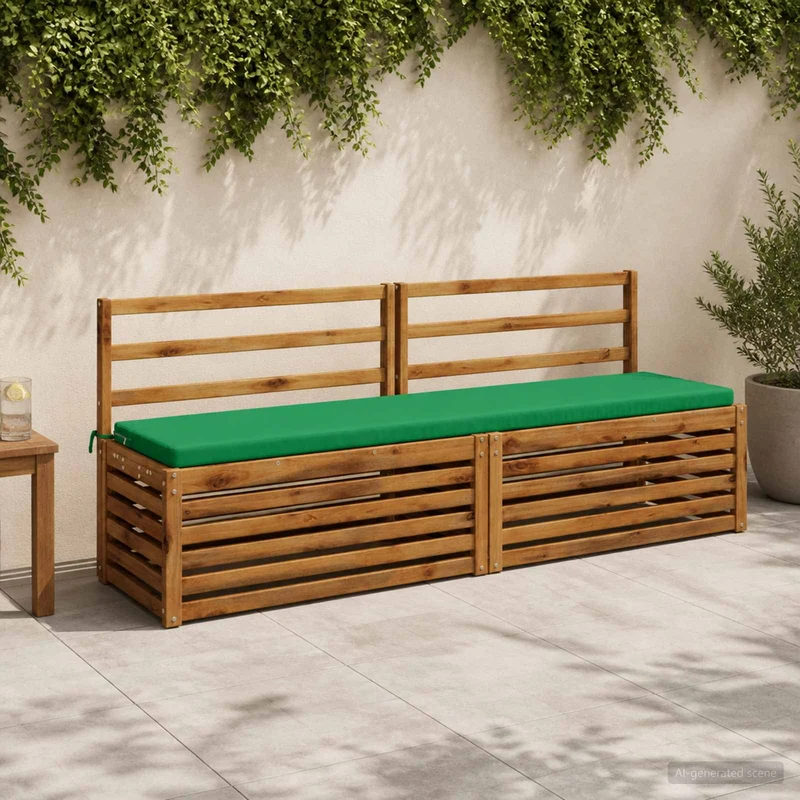 Bench Cushion SOEST 100% Polyester Green 180 x 40 x 5 cm