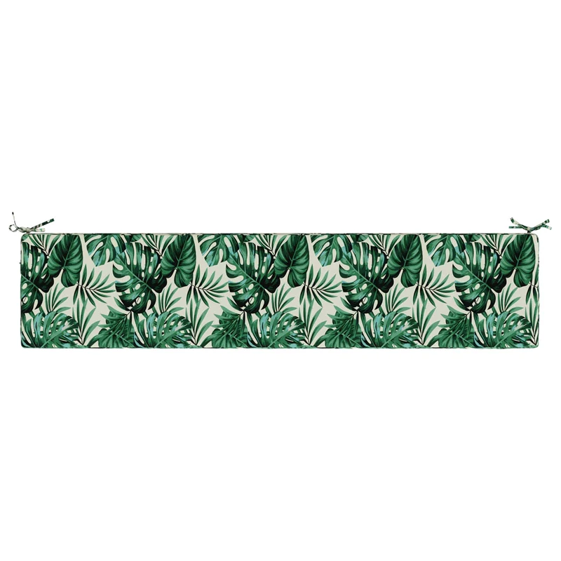 Bench Cushion SOEST 100% Polyester Leaf Pattern 180 x 40 x 5 cm
