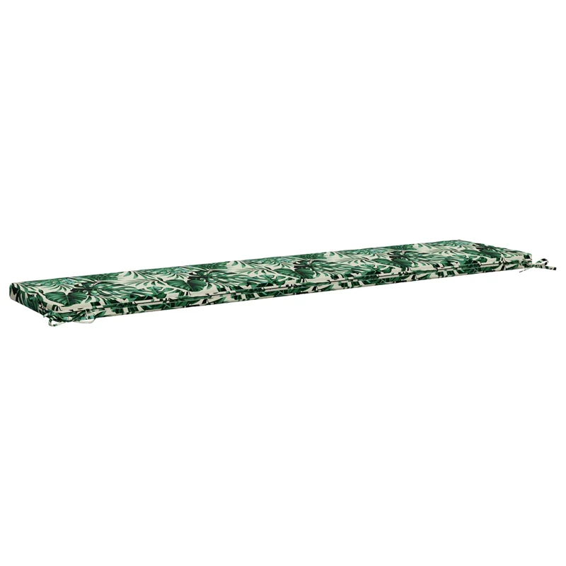 Bench Cushions SOEST 2 pcs 100% Polyester Leaf Pattern