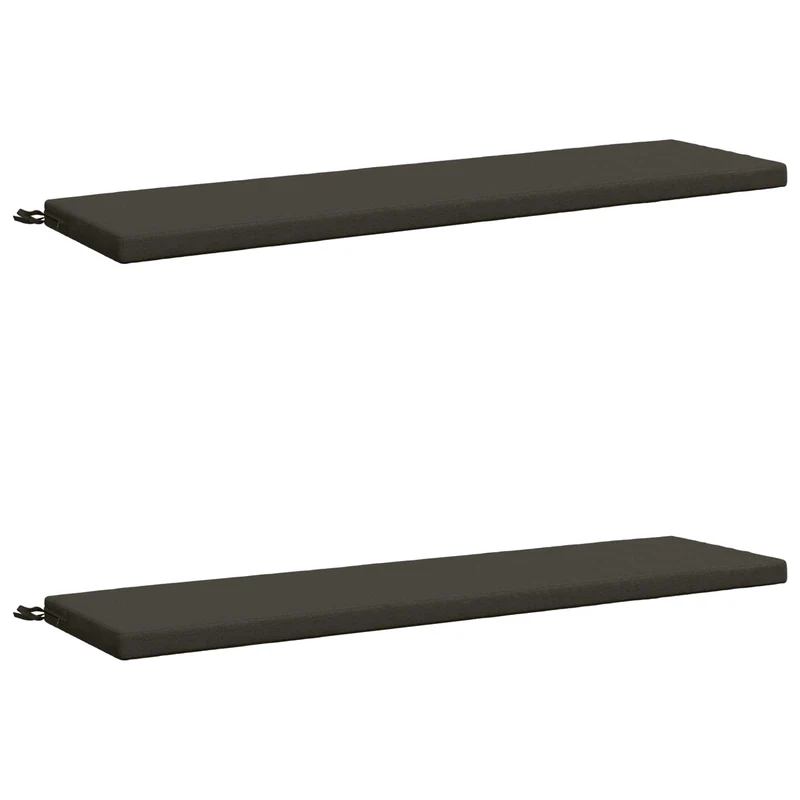 Bench Cushions SOEST 2 pcs 100% Polyester Anthracite