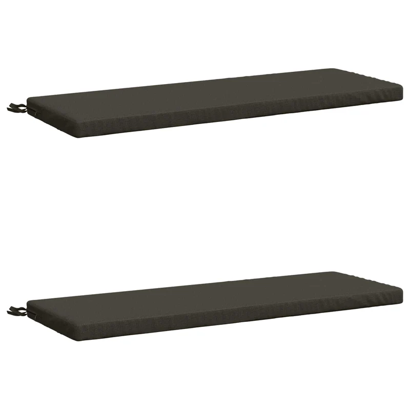 Bench Cushions SOEST 2 pcs 100% Polyester Anthracite