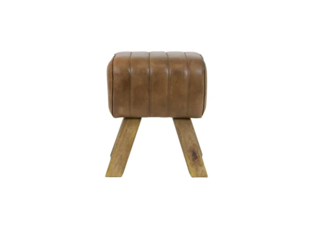 Brown Leather Stool