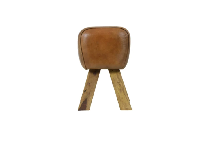 Brown Leather Stool