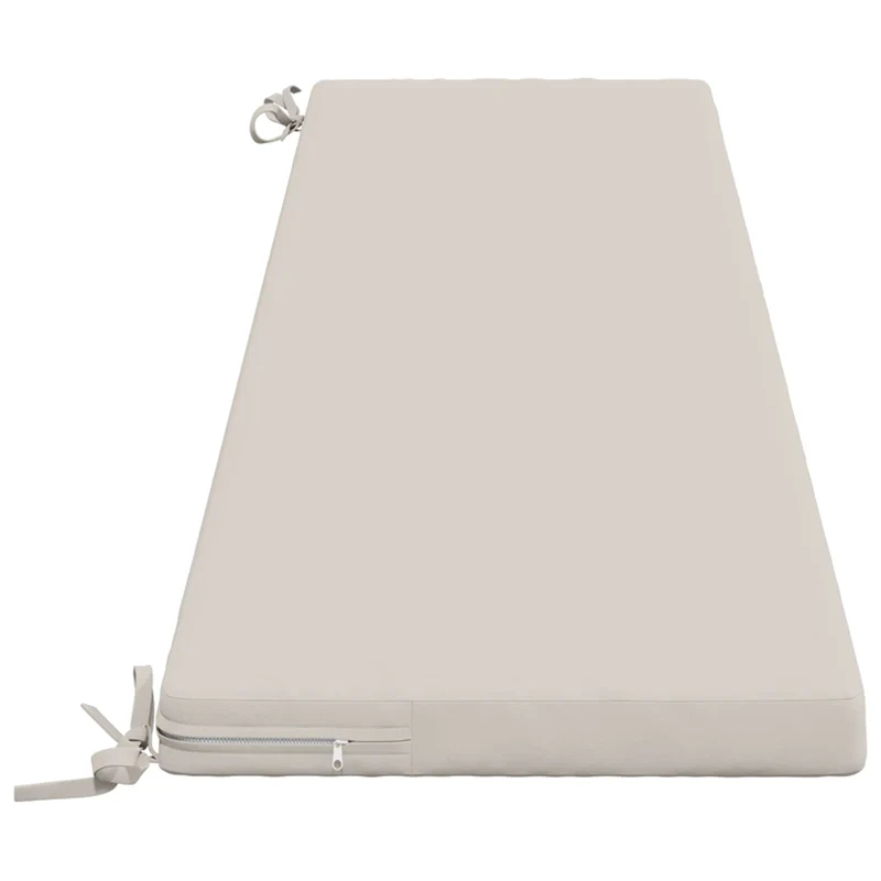 Bench Cushion SOEST 100% Polyester White 170 x 40 x 5 cm