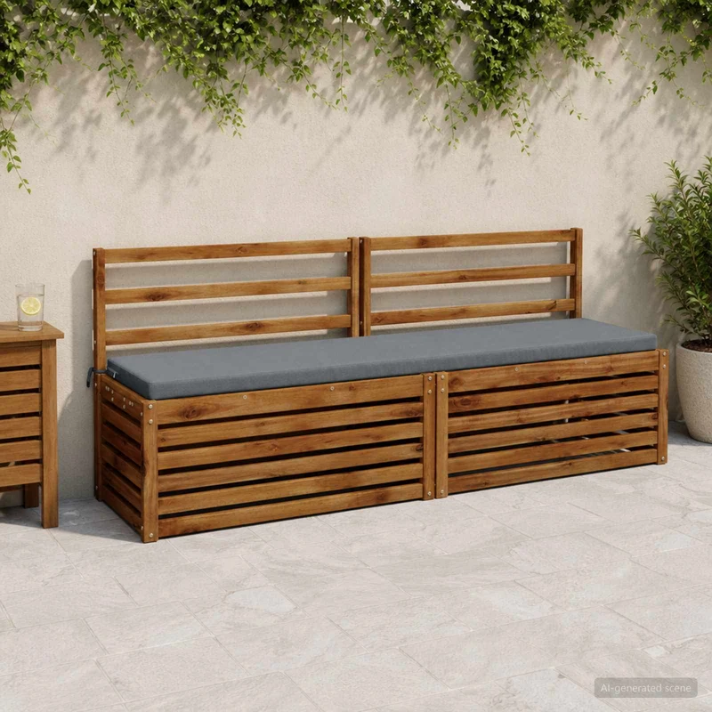 Bench Cushions SOEST 2 pcs 100% Polyester Blue 170 x 40 x 5 cm