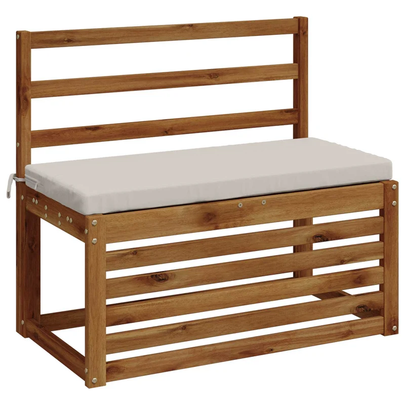 Bench Cushion SOEST 100% Polyester White 80 x 40 x 5 cm