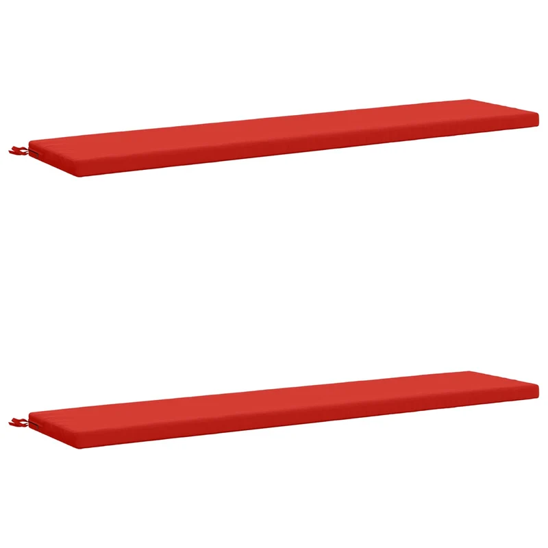 Bench Cushions SOEST 2 pcs 100% Polyester Red 180 x 40 x 5 cm