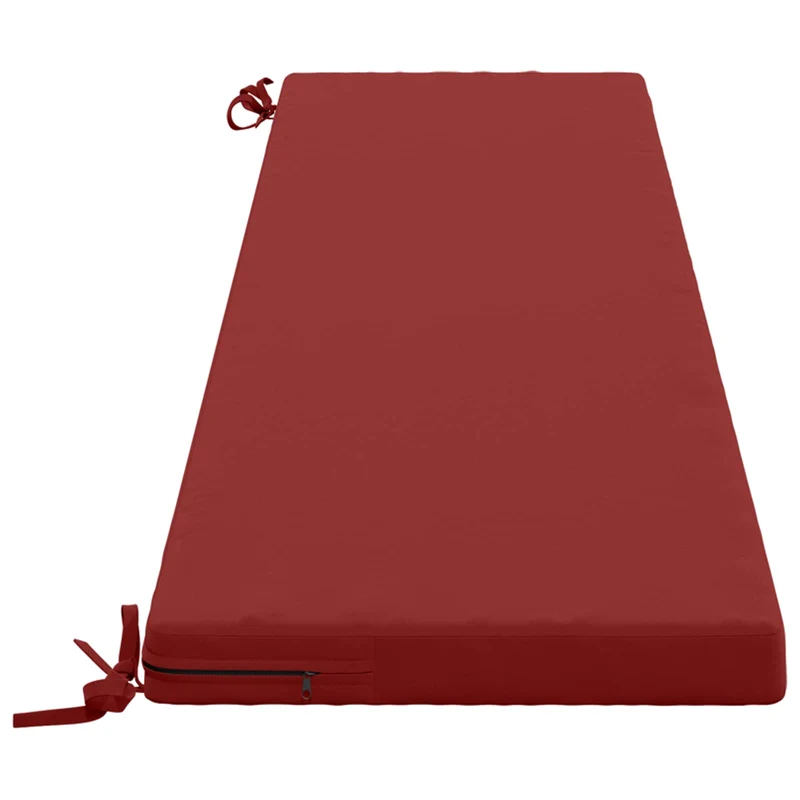 Bench Cushion SOEST 100% Polyester Wine Red 180 x 40 x 5 cm