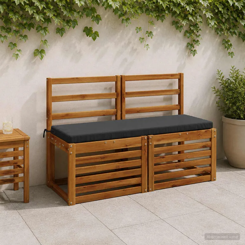 Bench Cushions SOEST 2 pcs 100% Polyester Anthracite