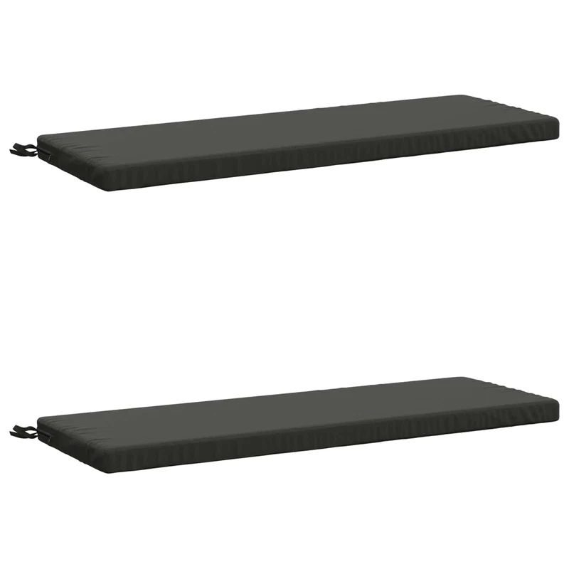 Bench Cushions SOEST 2 pcs 100% Polyester Anthracite