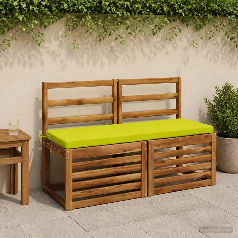 Bench Cushion SOEST 100% Polyester Bright Green 120 x 40 x 5 cm