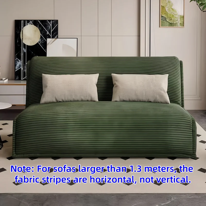 Canapé-lit électrique en velours côtelé avec tiroir de rangement et télécommande