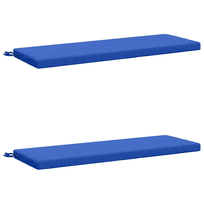 Bench Cushions SOEST 2 pcs 100% Polyester Royal Blue