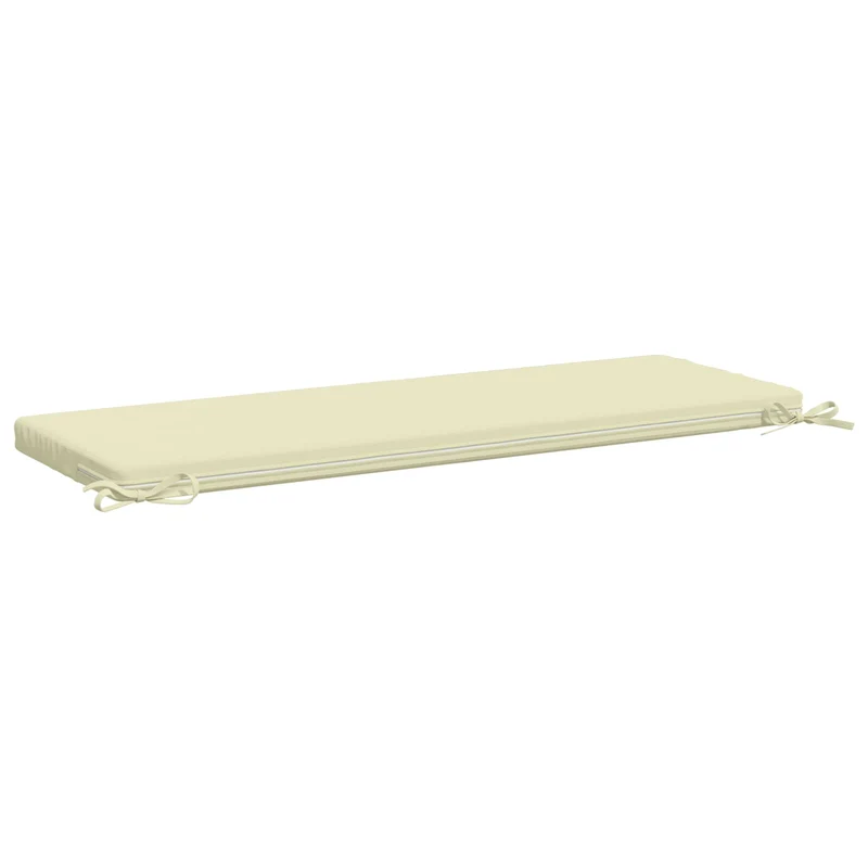Bench Cushions SOEST 2 pcs 100% Polyester Cream 120 x 40 x 5 cm