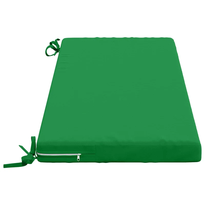 Bench Cushions SOEST 2 pcs 100% Polyester Green 120 x 40 x 5 cm