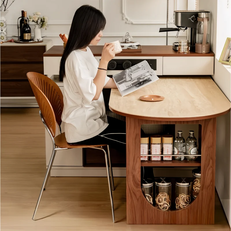 Îlot de cuisine avec table pivotante à 180°