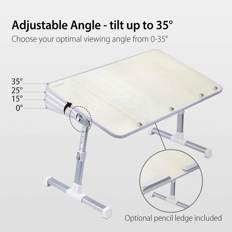 Table de lit pour ordinateur portable réglable en hauteur