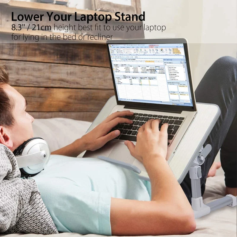 Table de lit pour ordinateur portable réglable en hauteur