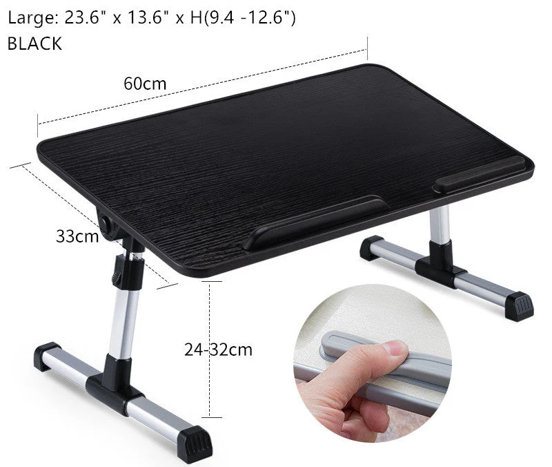 Table de lit pour ordinateur portable réglable en hauteur