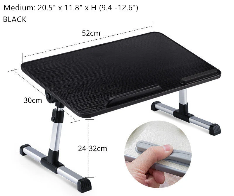 Table de lit pour ordinateur portable réglable en hauteur
