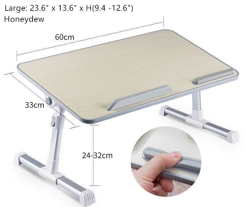 Table de lit pour ordinateur portable réglable en hauteur