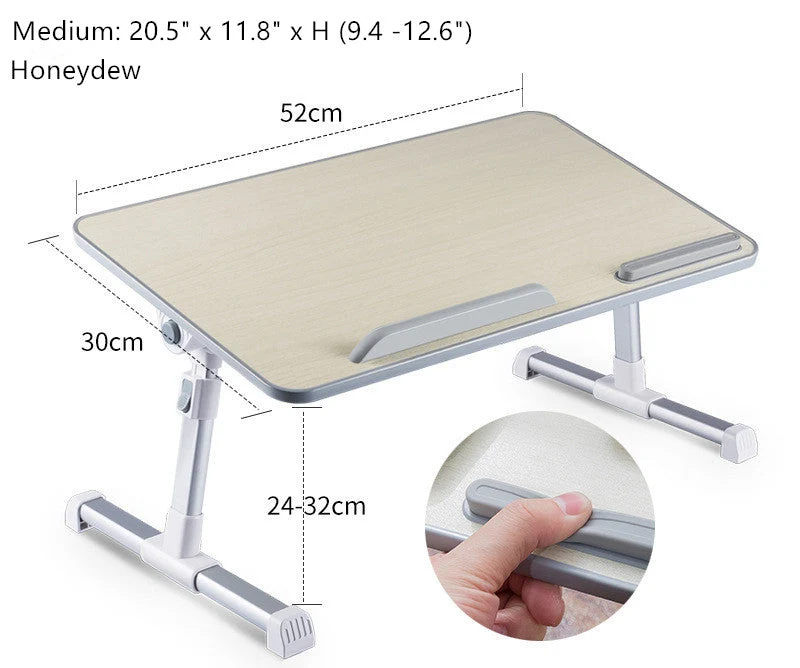 Table de lit pour ordinateur portable réglable en hauteur