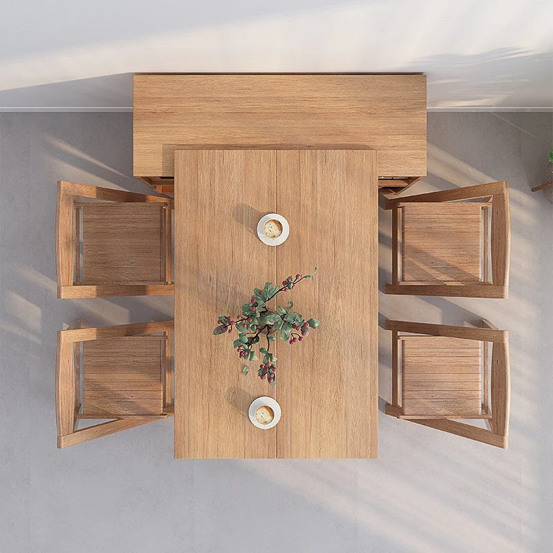Table de salle à manger multifonction pliante et extensible avec armoire de rangement cachée