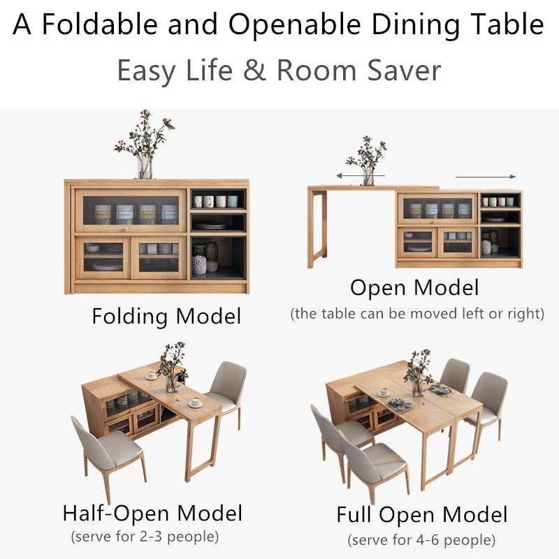 Table de salle à manger multifonction nouvelle conception 2020 avec armoire (sans fonction de stockage de chaises pliantes)