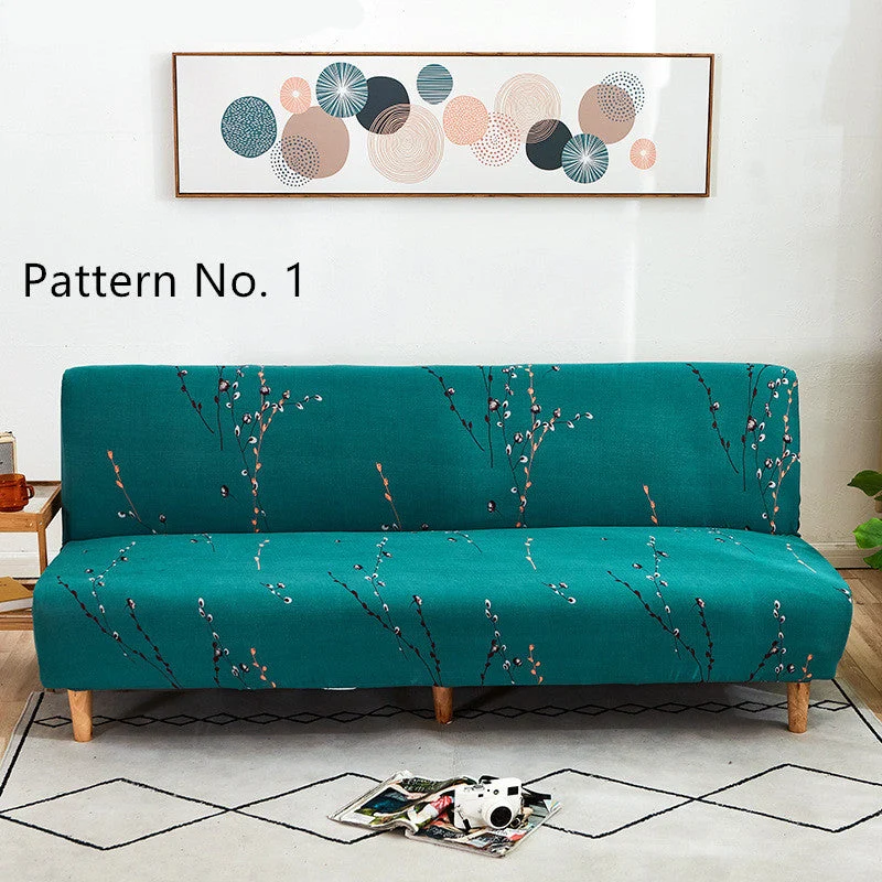Housses de canapé extensible sans bras Futon (16 modèles différents au choix)