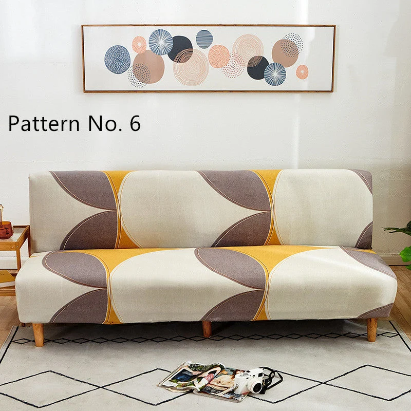 Housses de canapé extensible sans bras Futon (16 modèles différents au choix)